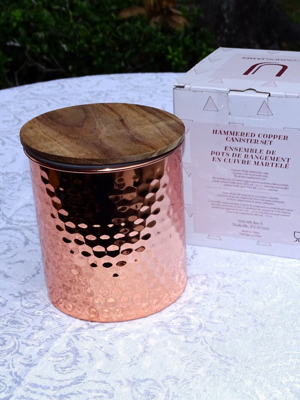 Hammered Copper Canister  by Uncommon James New